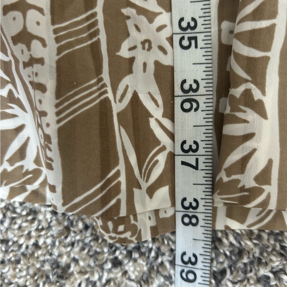 5/$25 Vintage The Wilroy Traveller NY Elegant Tan Patterned Dress size 8 - Picture 11 of 15